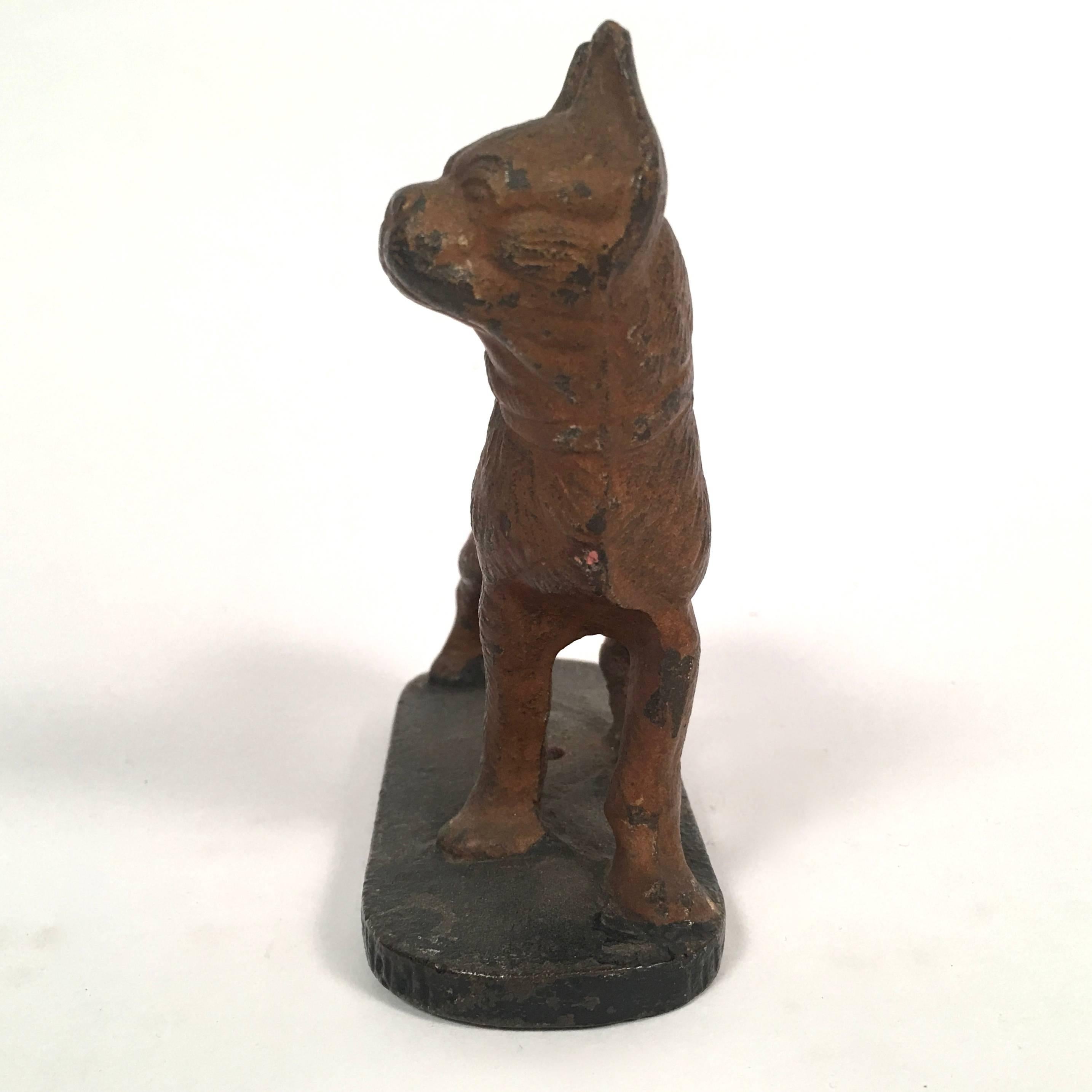 Cast Iron Boston Terrier Paper Weight 1