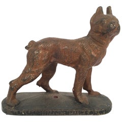 Antique Cast Iron Boston Terrier Paper Weight