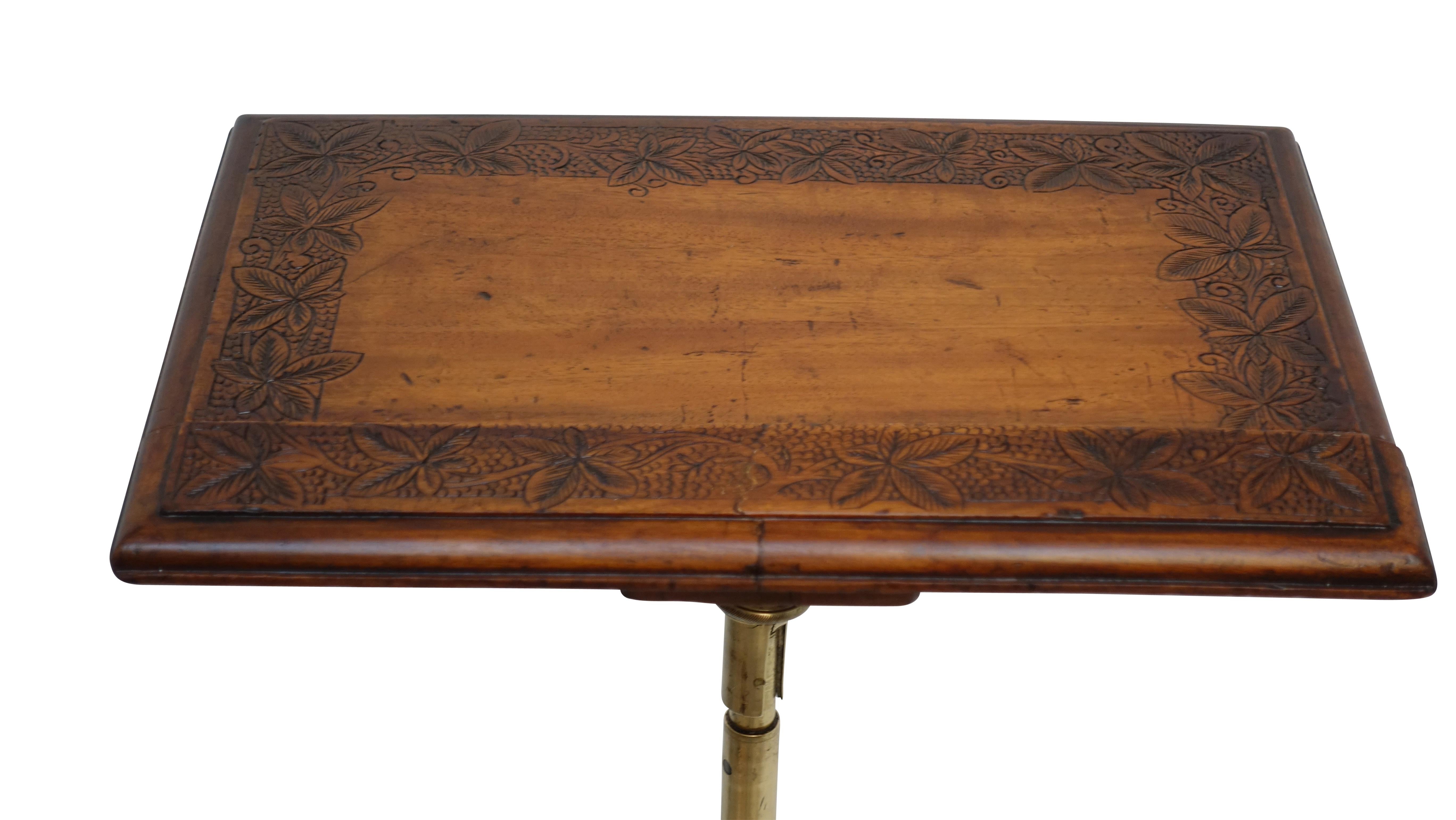 Cast Iron, Brass and Walnut Bookstand Podium, American, circa 1880 In Excellent Condition In San Francisco, CA