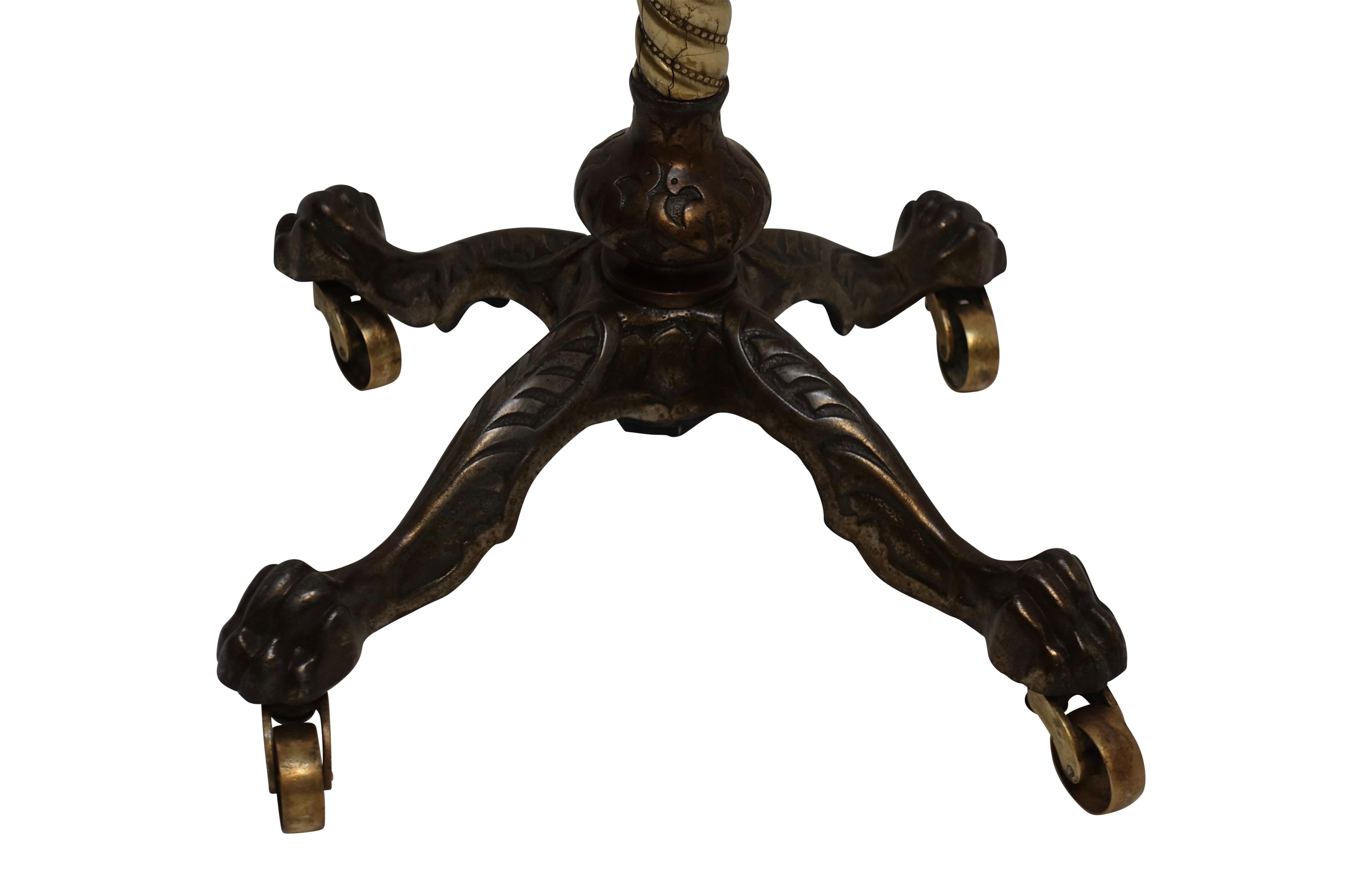 Cast Iron, Brass and Walnut Bookstand Podium, American, circa 1880 3