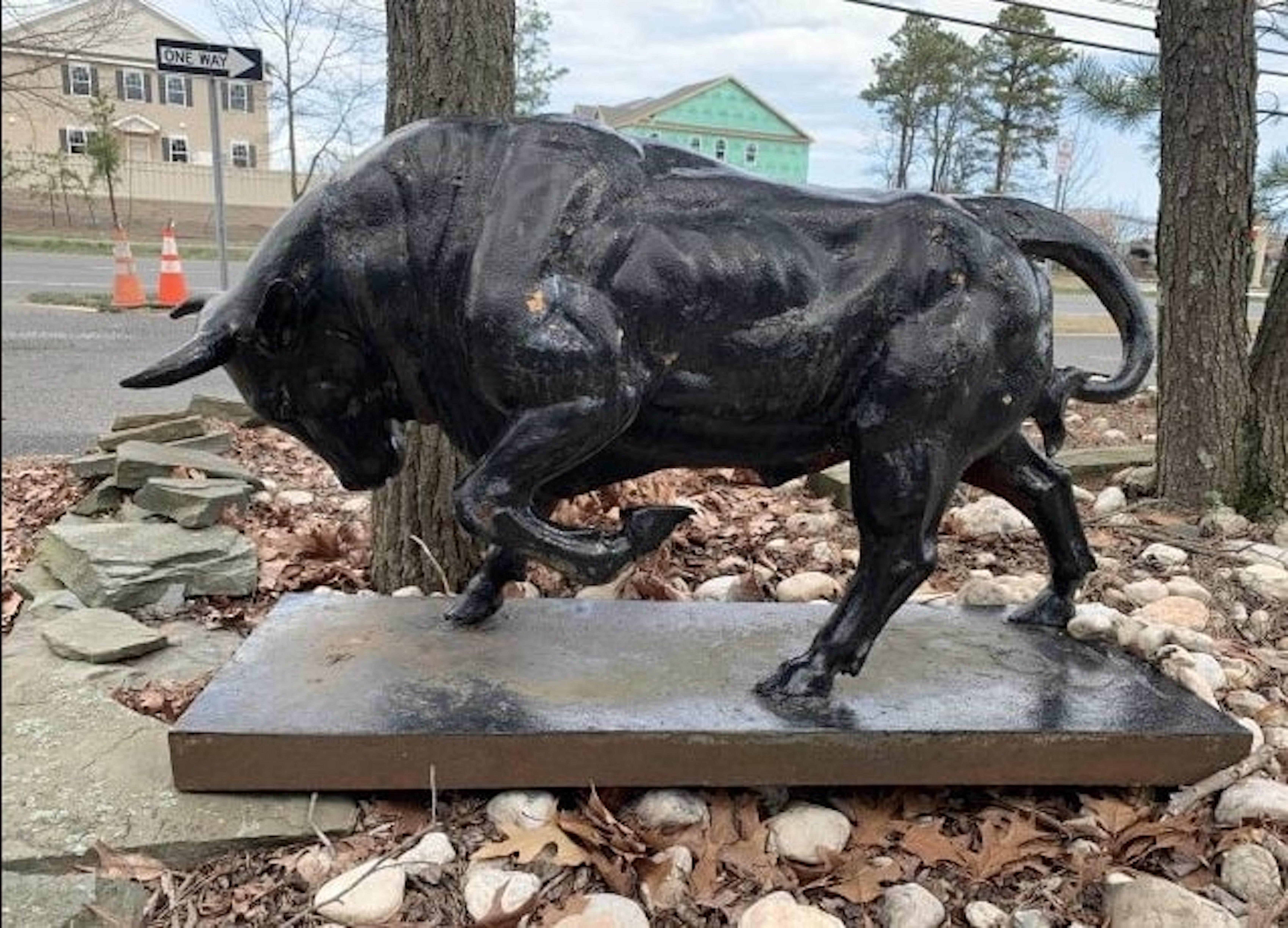 Cast Iron Bull Statue For Sale 2