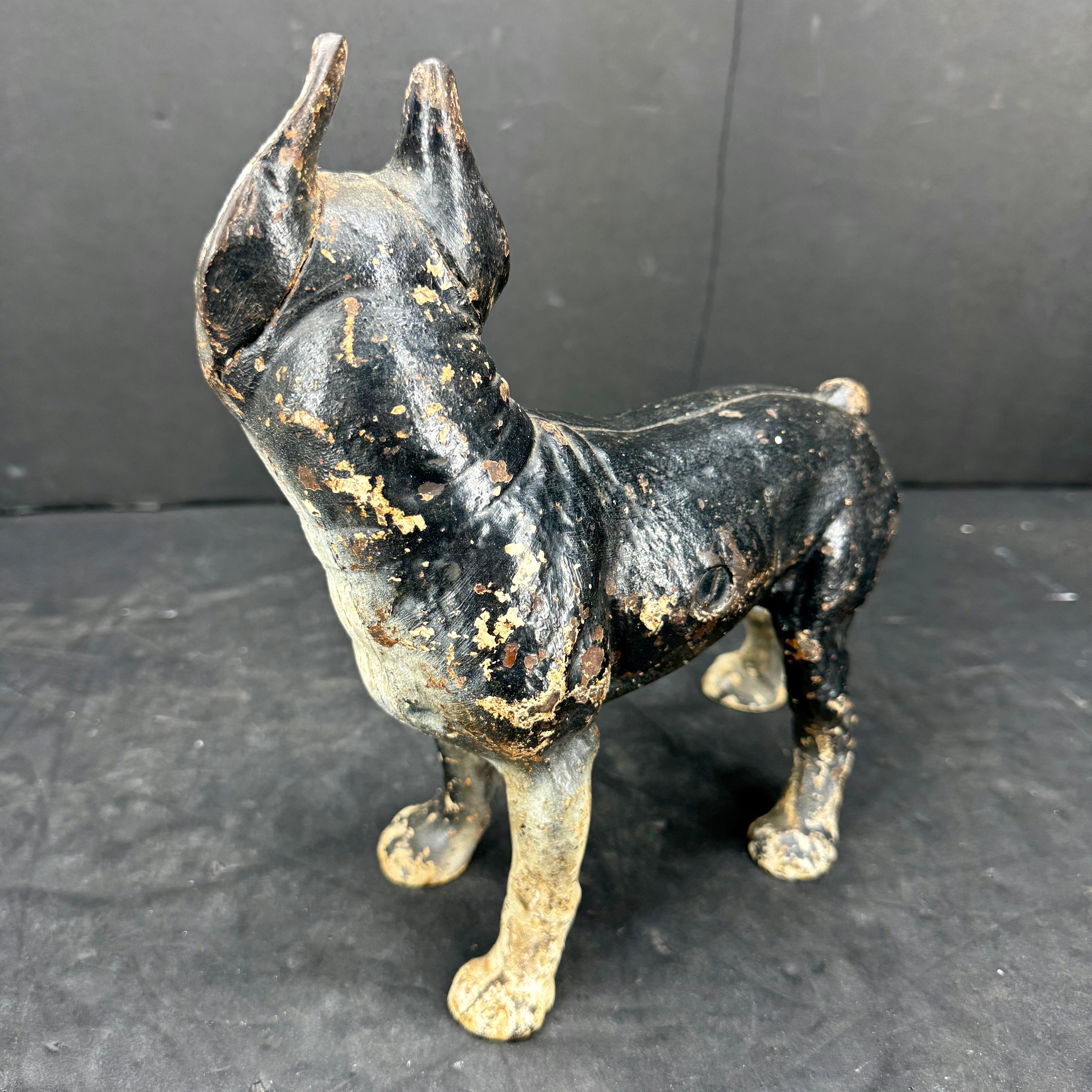 Estatua de hierro fundido Bulldog Dog Door Stopper Estadounidense