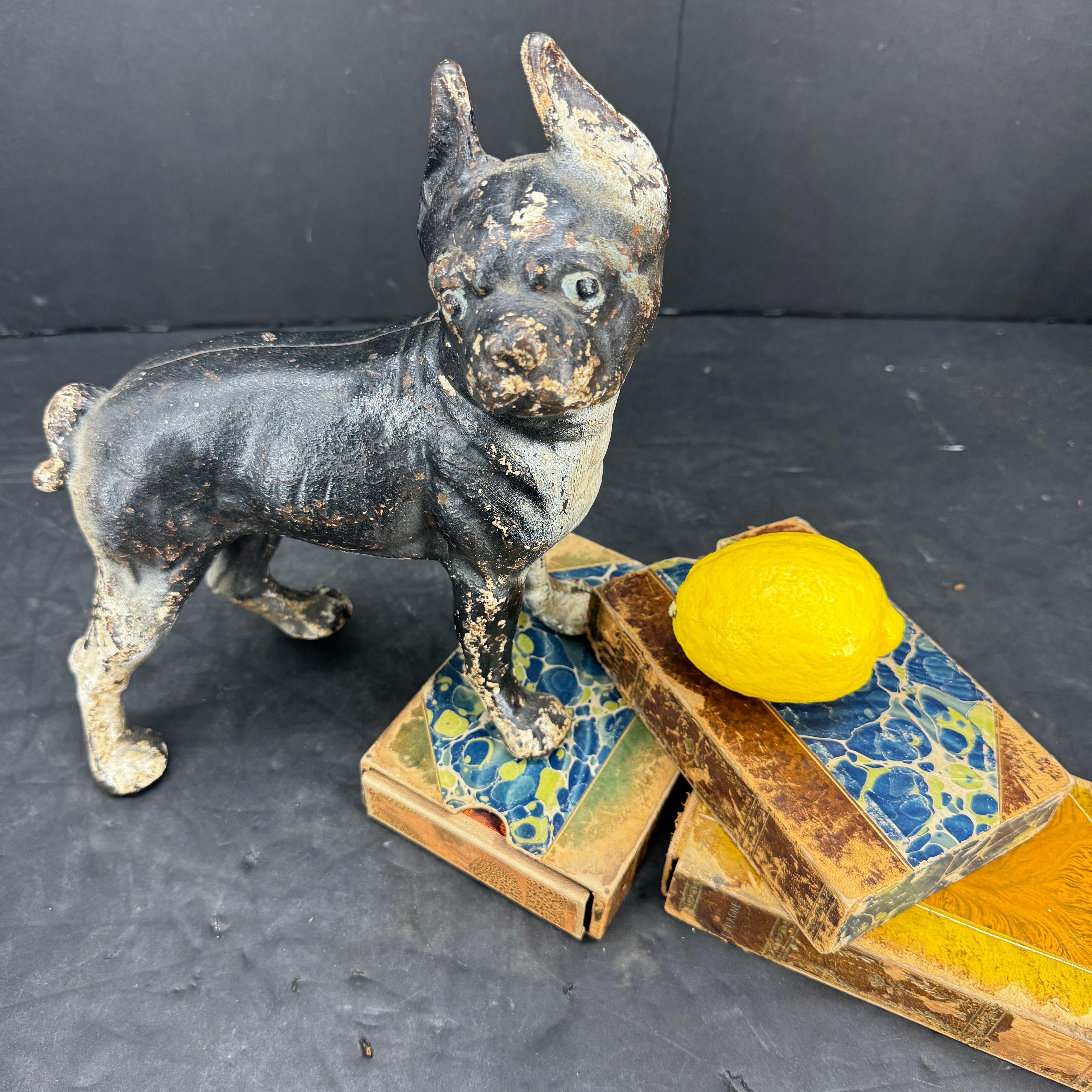 Estatua de hierro fundido Bulldog Dog Door Stopper Vaciado