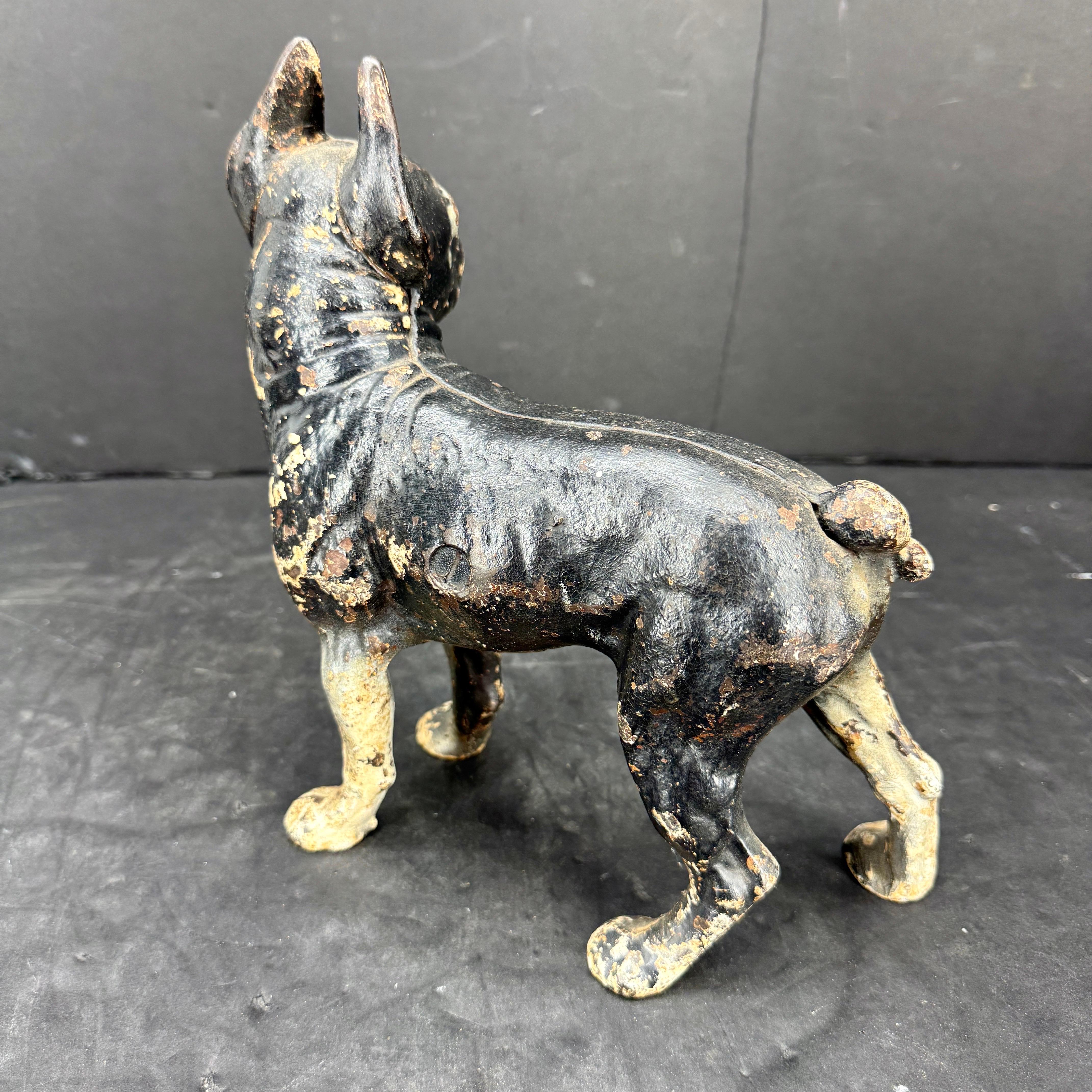 Estatua de hierro fundido Bulldog Dog Door Stopper en Bueno Estado en Haddonfield, NJ