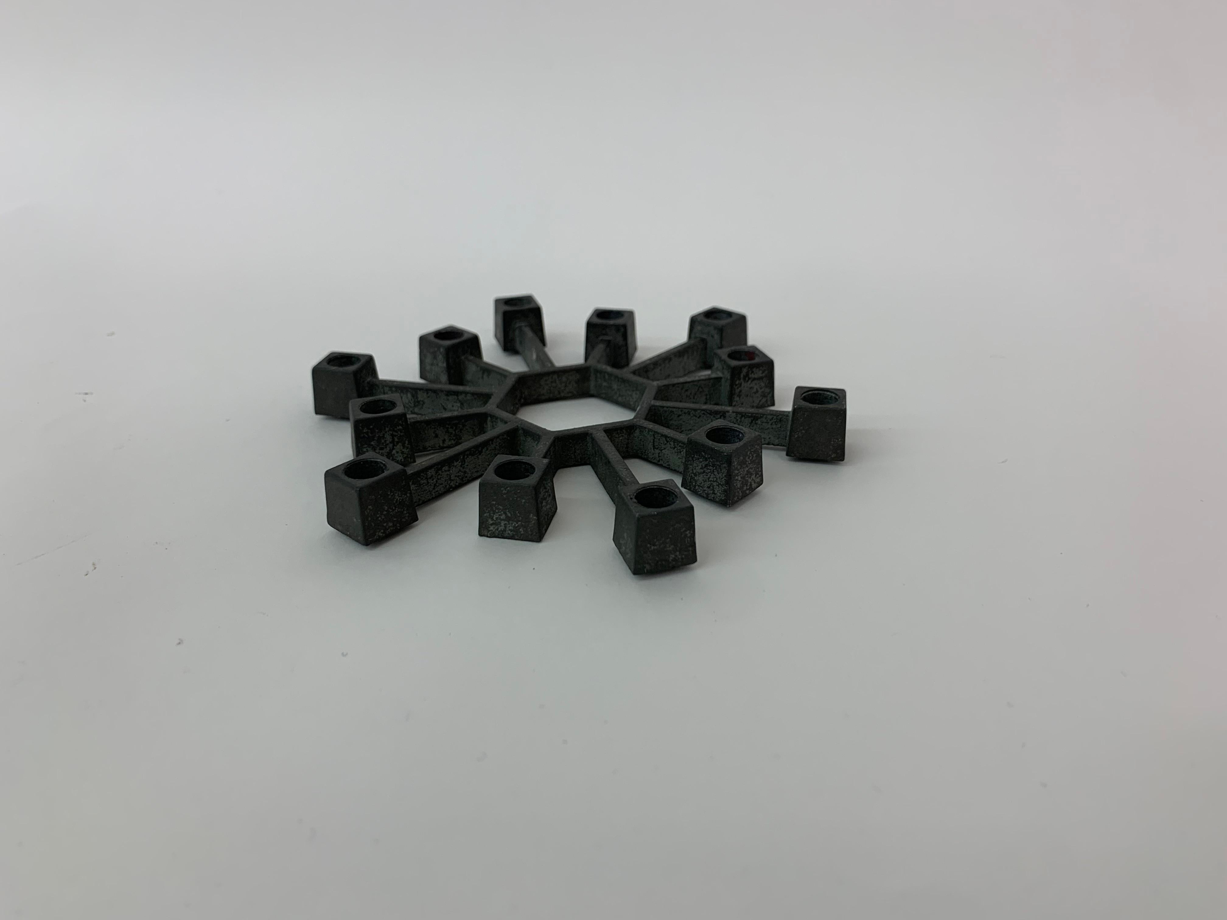 Mid-Century Modern Cast Iron Candle Holder by Jens H. Quistgaard for Paro, 1960s For Sale