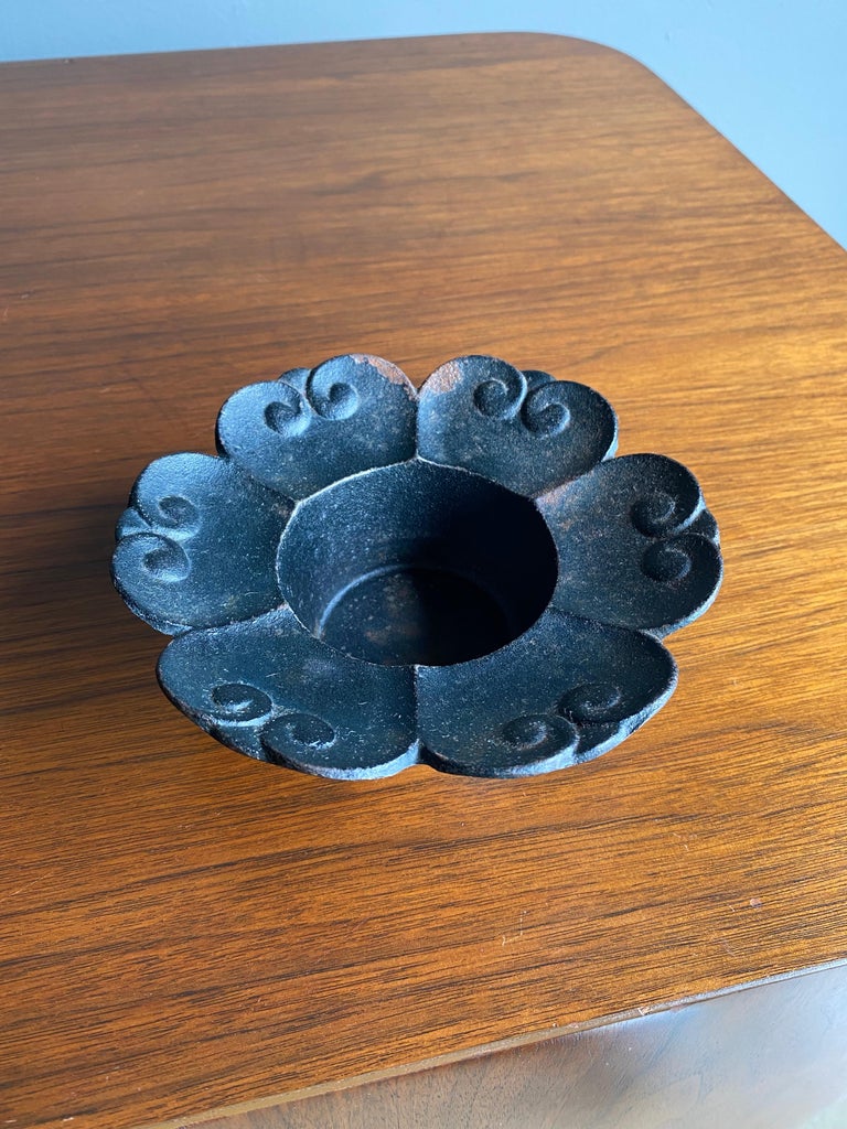 Cast Iron Candle Holder, Japan circa, 1960 For Sale at 1stDibs
