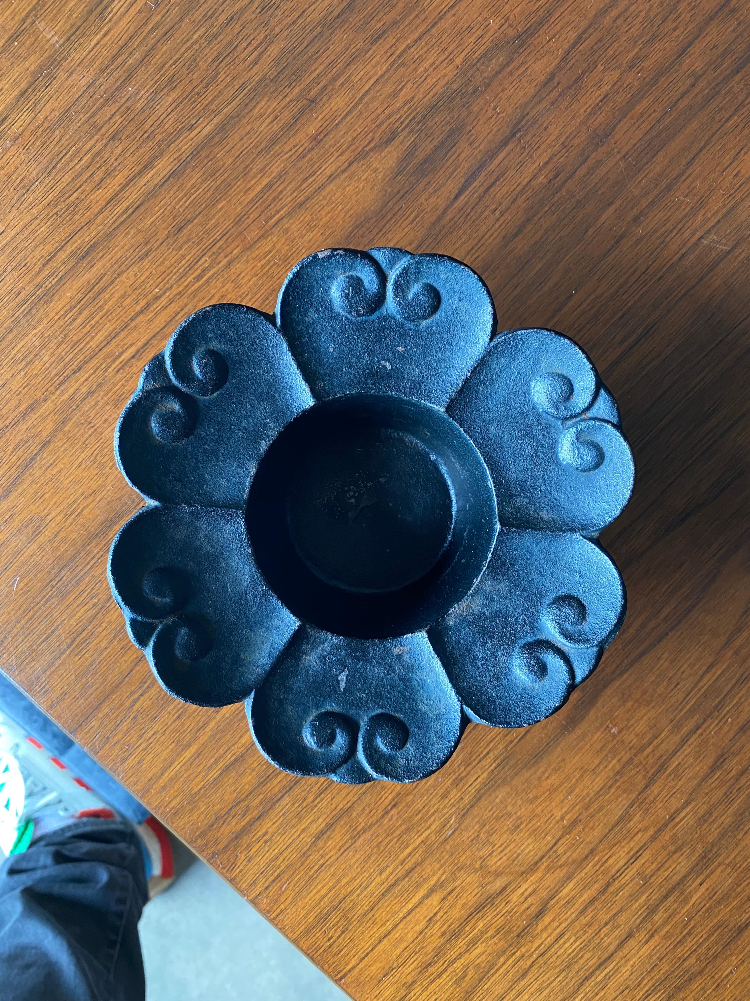 Cast Iron Candle Holder, Japan circa, 1960 For Sale 4