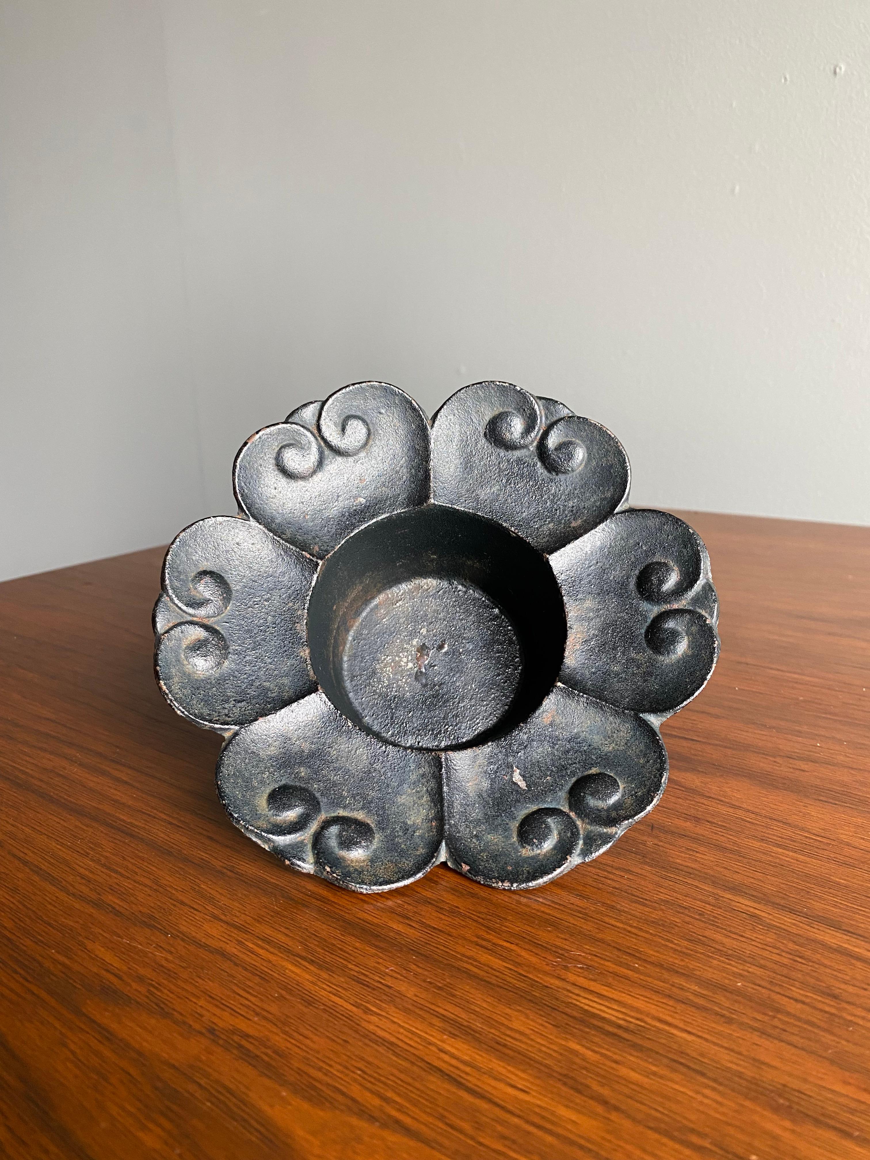 Cast Iron Candle Holder, Japan circa, 1960 For Sale 5