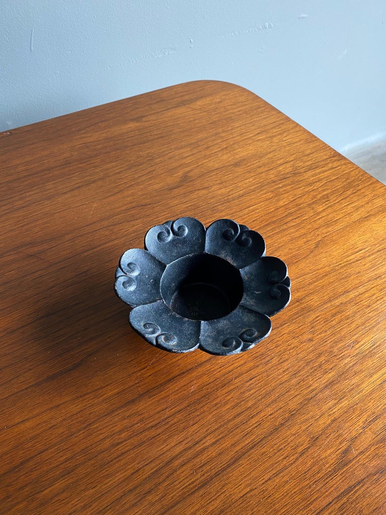 Cast Iron Candle Holder, Japan circa, 1960 For Sale at 1stDibs