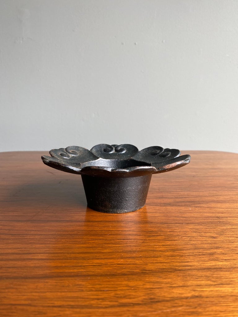 Cast Iron Candle Holder, Japan circa, 1960 For Sale at 1stDibs