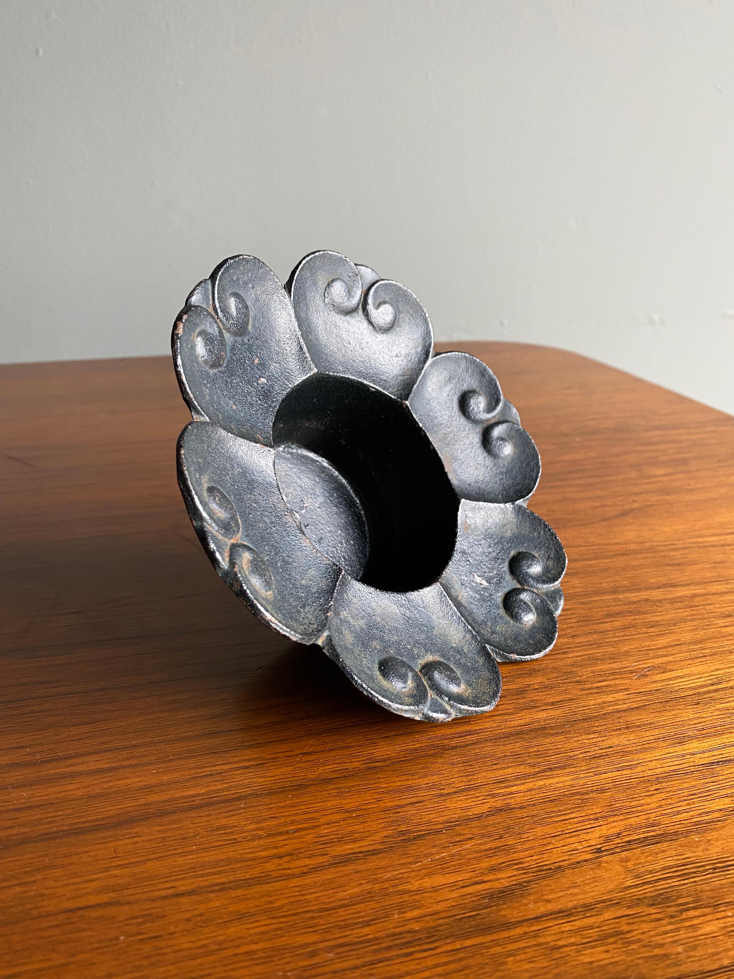 Mid-Century Modern Cast Iron Candle Holder, Japan circa, 1960 For Sale