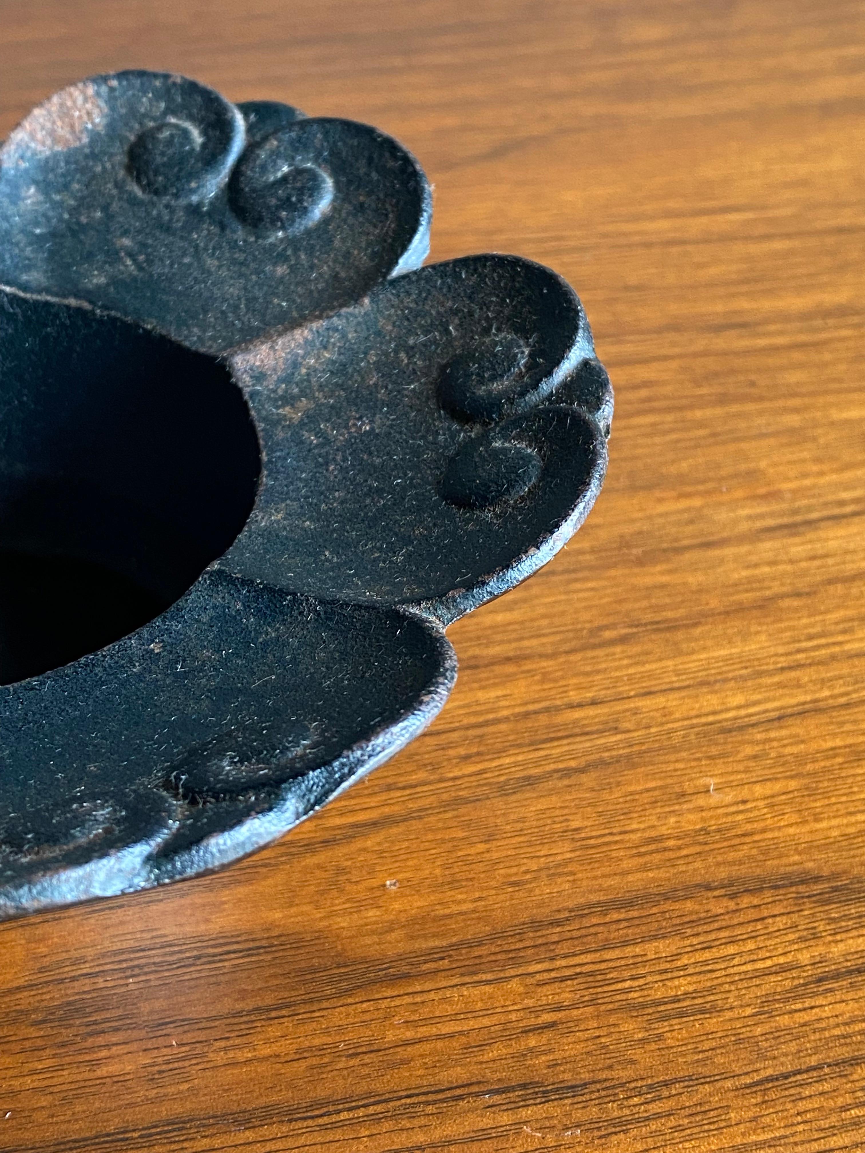 20th Century Cast Iron Candle Holder, Japan circa, 1960 For Sale