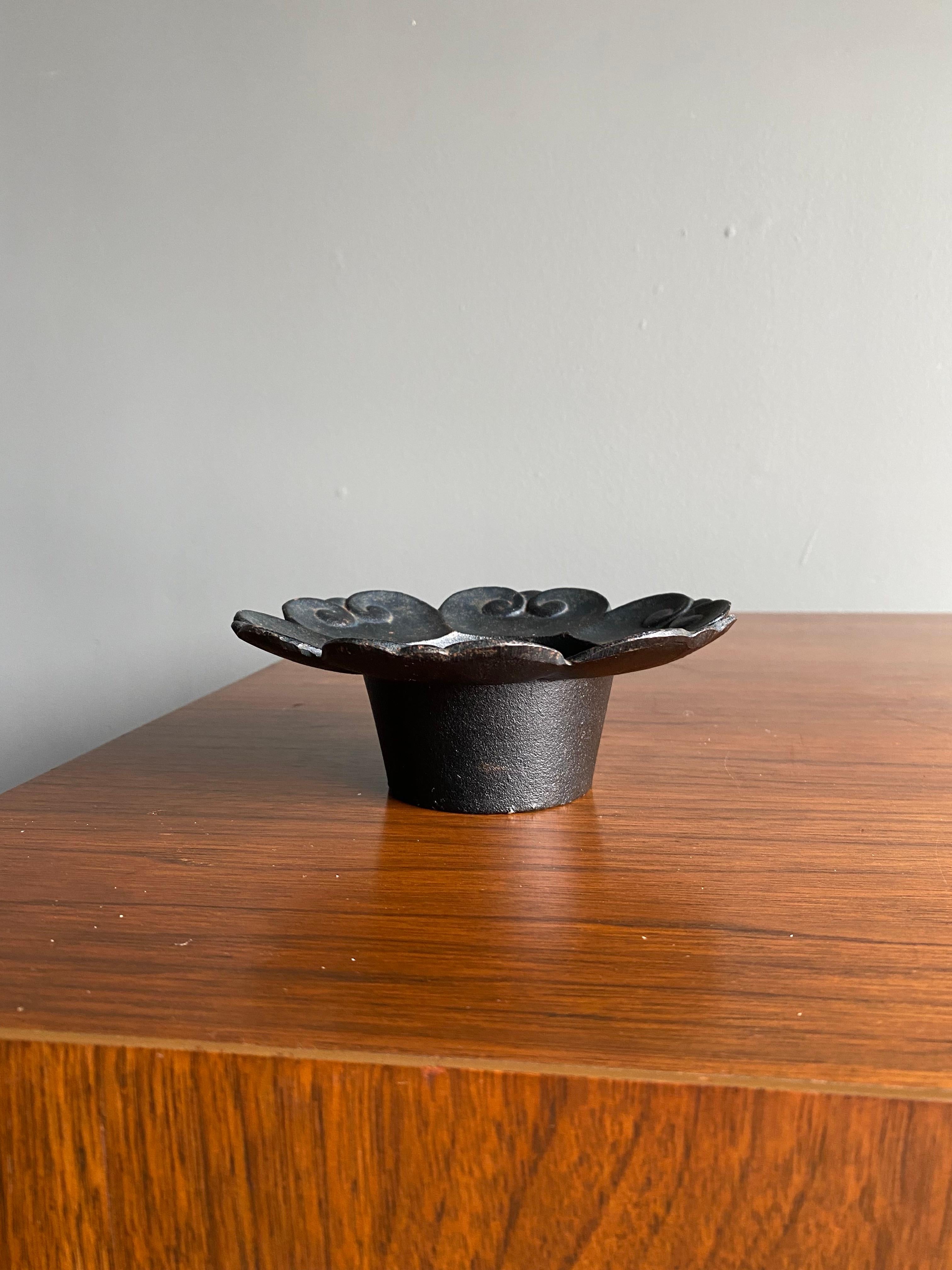 20th Century Cast Iron Candle Holder, Japan circa, 1960 For Sale