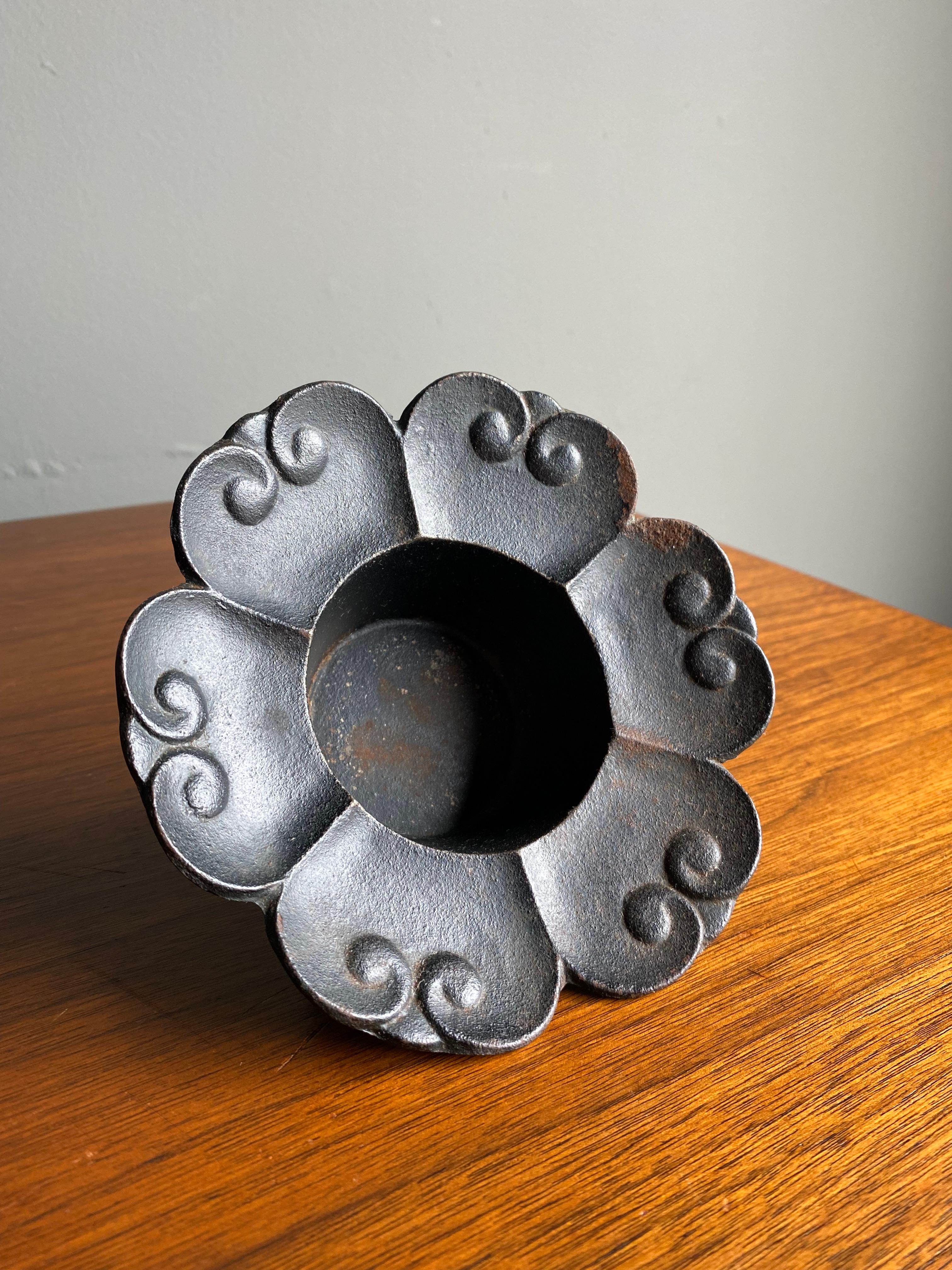 Cast Iron Candle Holder, Japan circa, 1960 For Sale 2