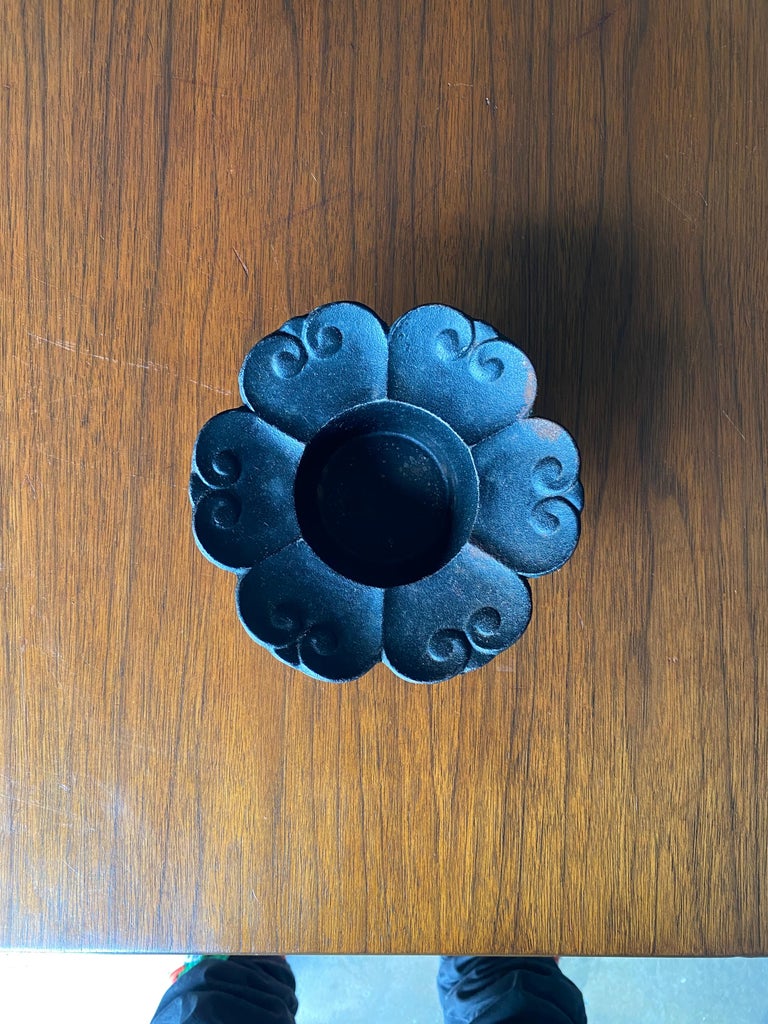 Cast Iron Candle Holder, Japan circa, 1960 For Sale at 1stDibs