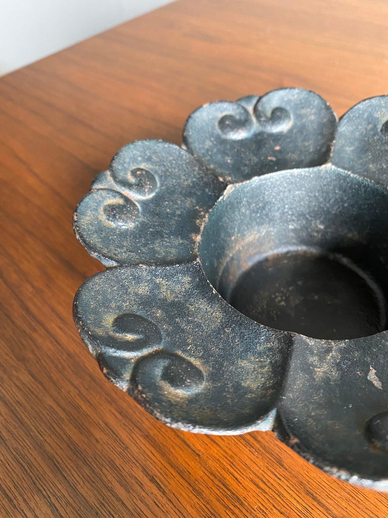 Cast Iron Candle Holder, Japan circa, 1960 For Sale at 1stDibs