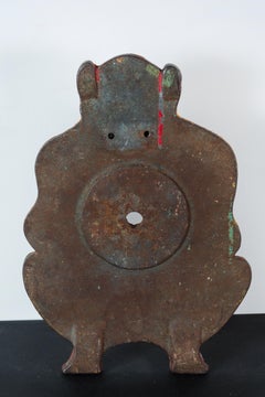 Cast Iron Carnival Midway Shooting Gallery Monkey Target Original Park Paint