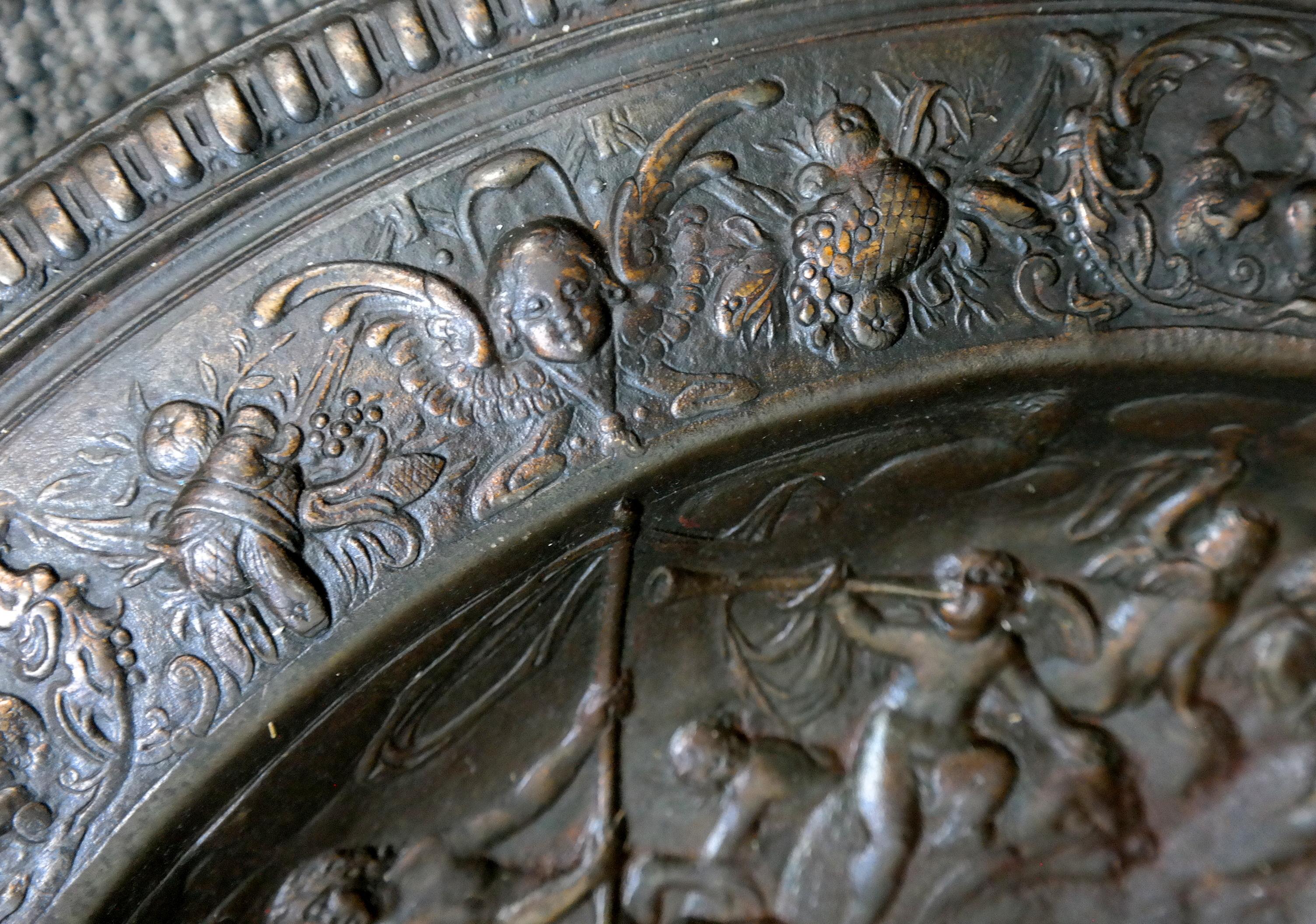 Cast Iron Charger with Mythological Scenes 3