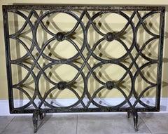 Cast Iron Circle Motif Fireplace Screen