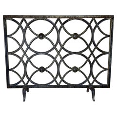 Cast Iron Circle Motif Fireplace Screen