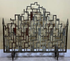 Écran de cheminée Cityscape en fonte