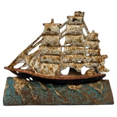 Cast Iron Clipper Ship Door Stop