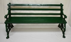 Cast Iron "Coalbrookdale" Dog and Serpent Garden Bench