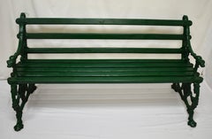 Cast Iron "Coalbrookdale" Dog and Serpent Garden Bench