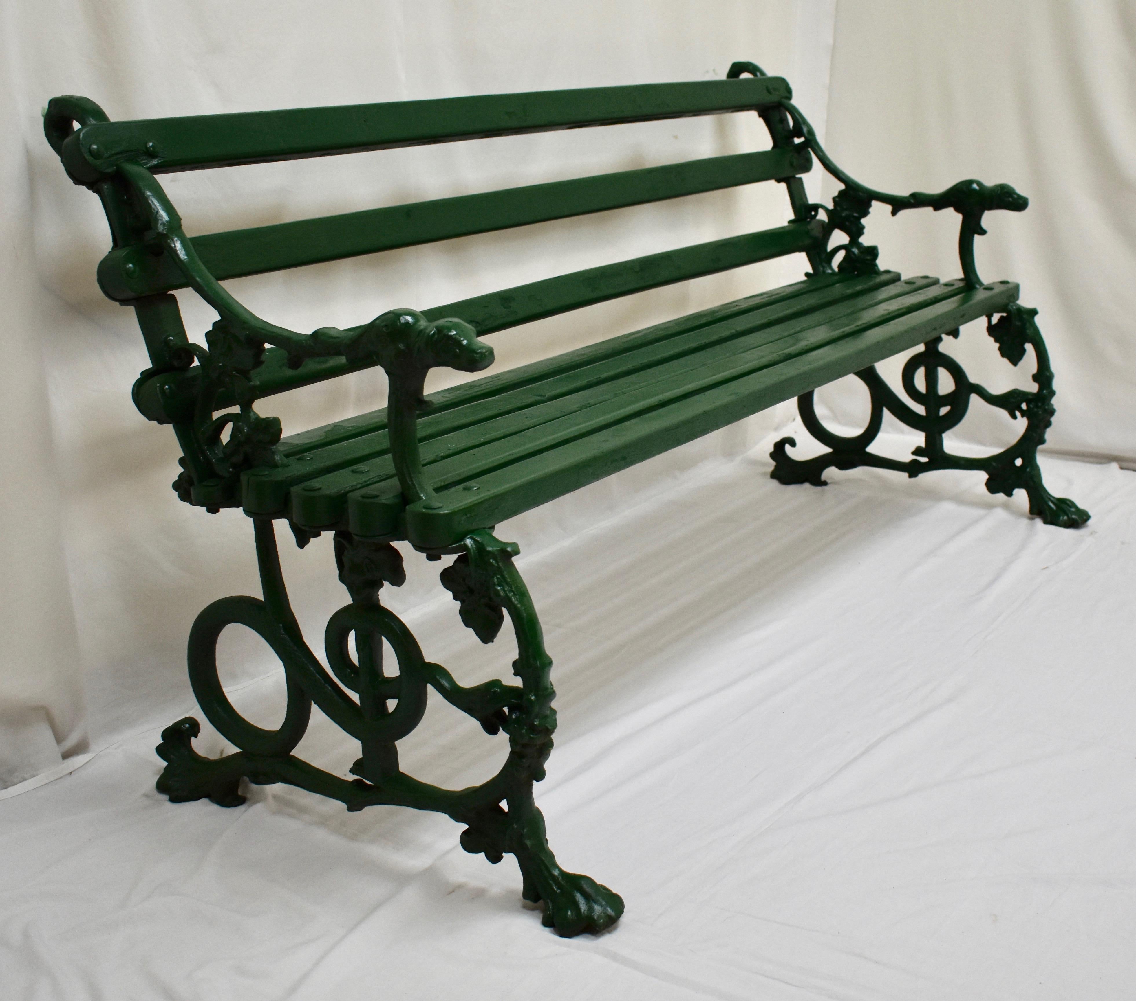 coalbrookdale serpent and grape bench