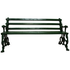 Cast Iron "Coalbrookdale" Dog and Serpent Garden Bench