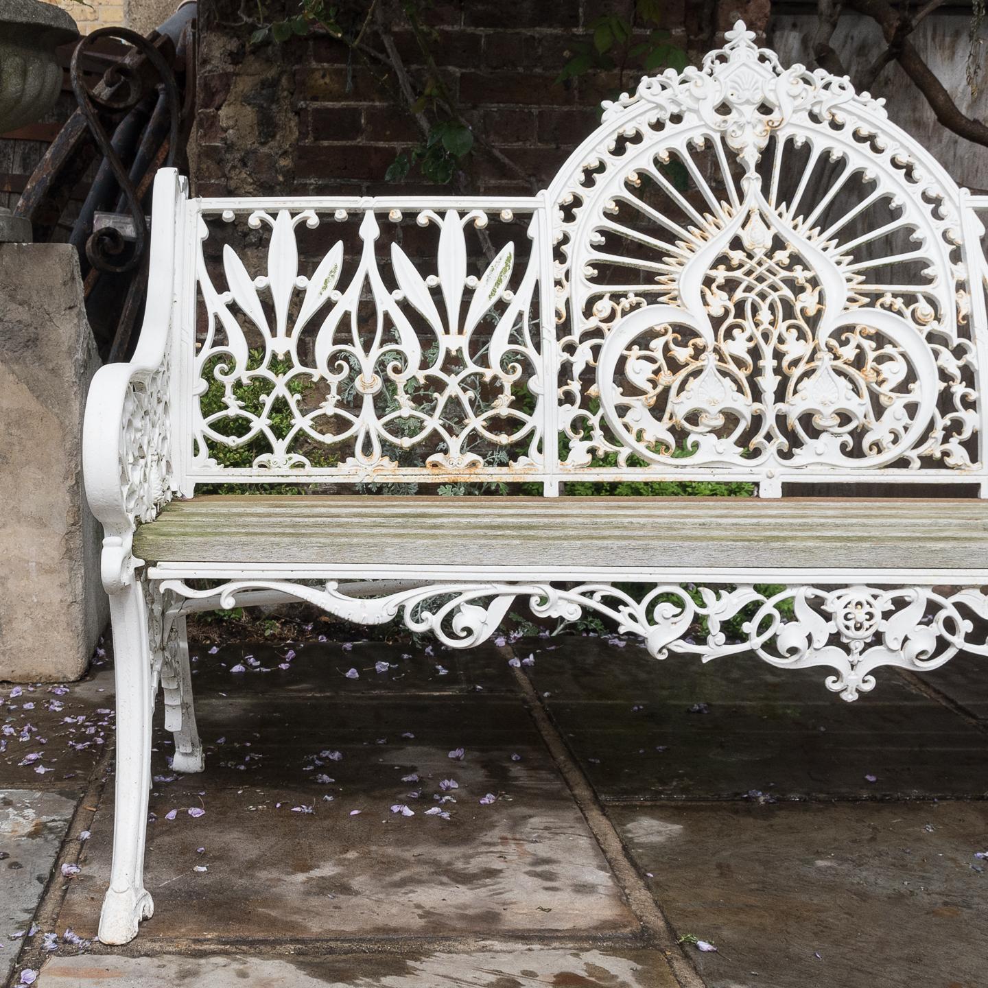 Cast Iron Coalbrookdale Style Garden Bench 3