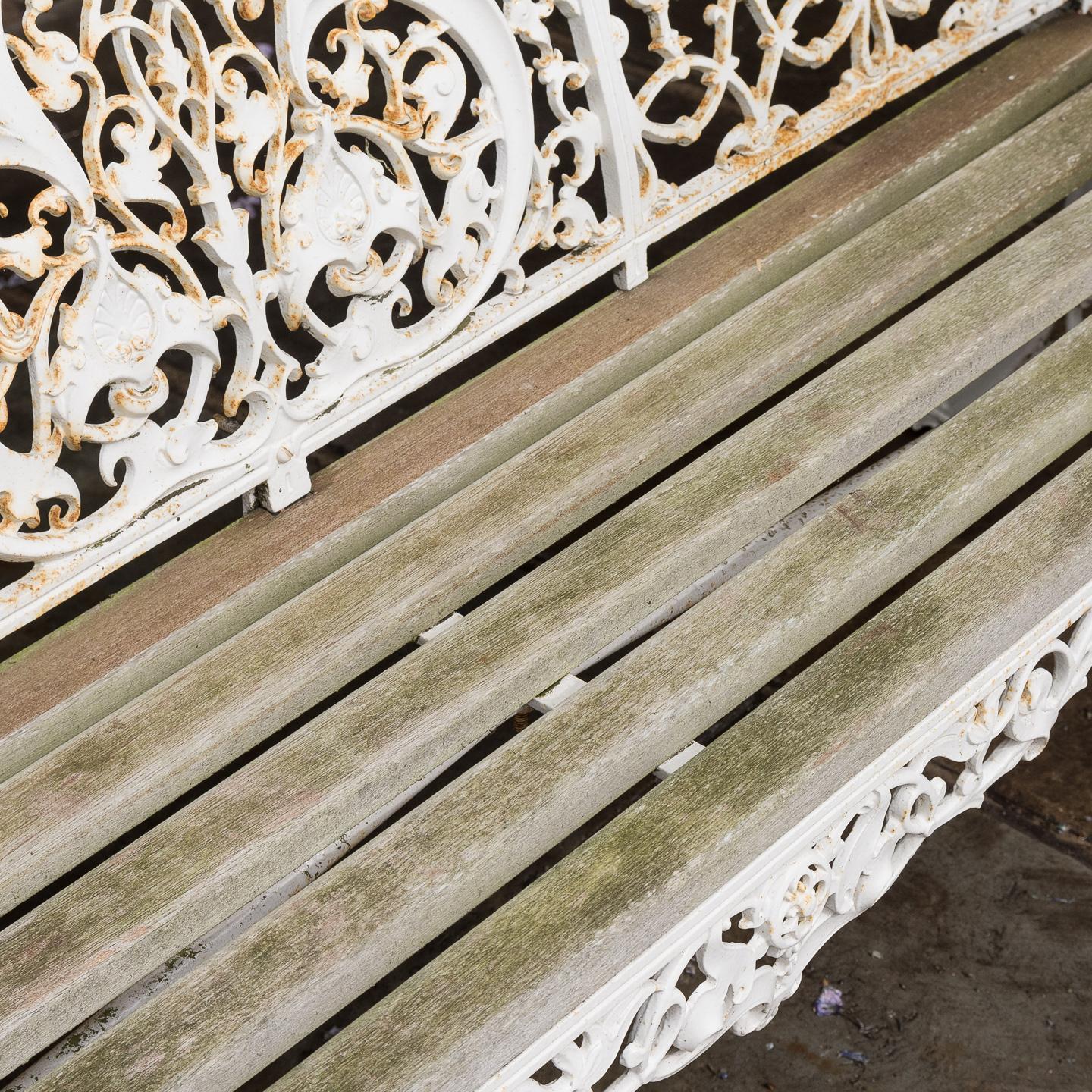 Late Victorian Cast Iron Coalbrookdale Style Garden Bench