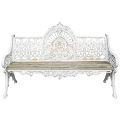 Cast Iron Coalbrookdale Style Garden Bench