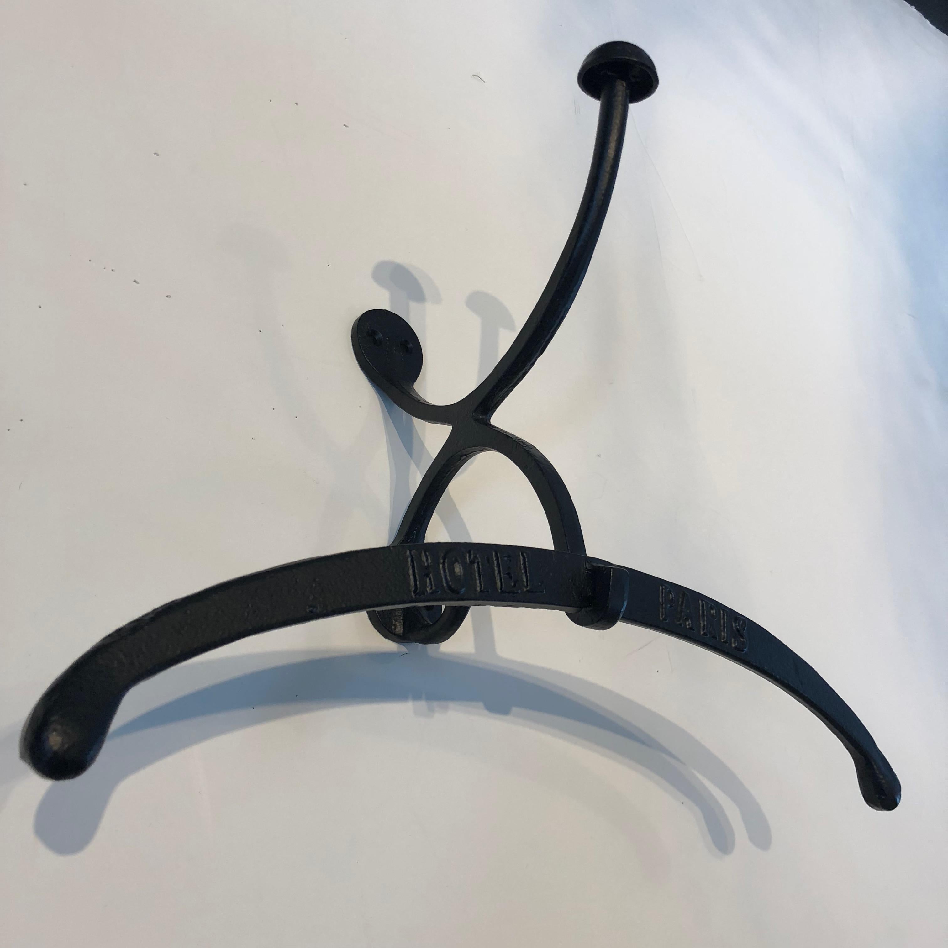 Cast iron coat and hat hook, France, contemporary.