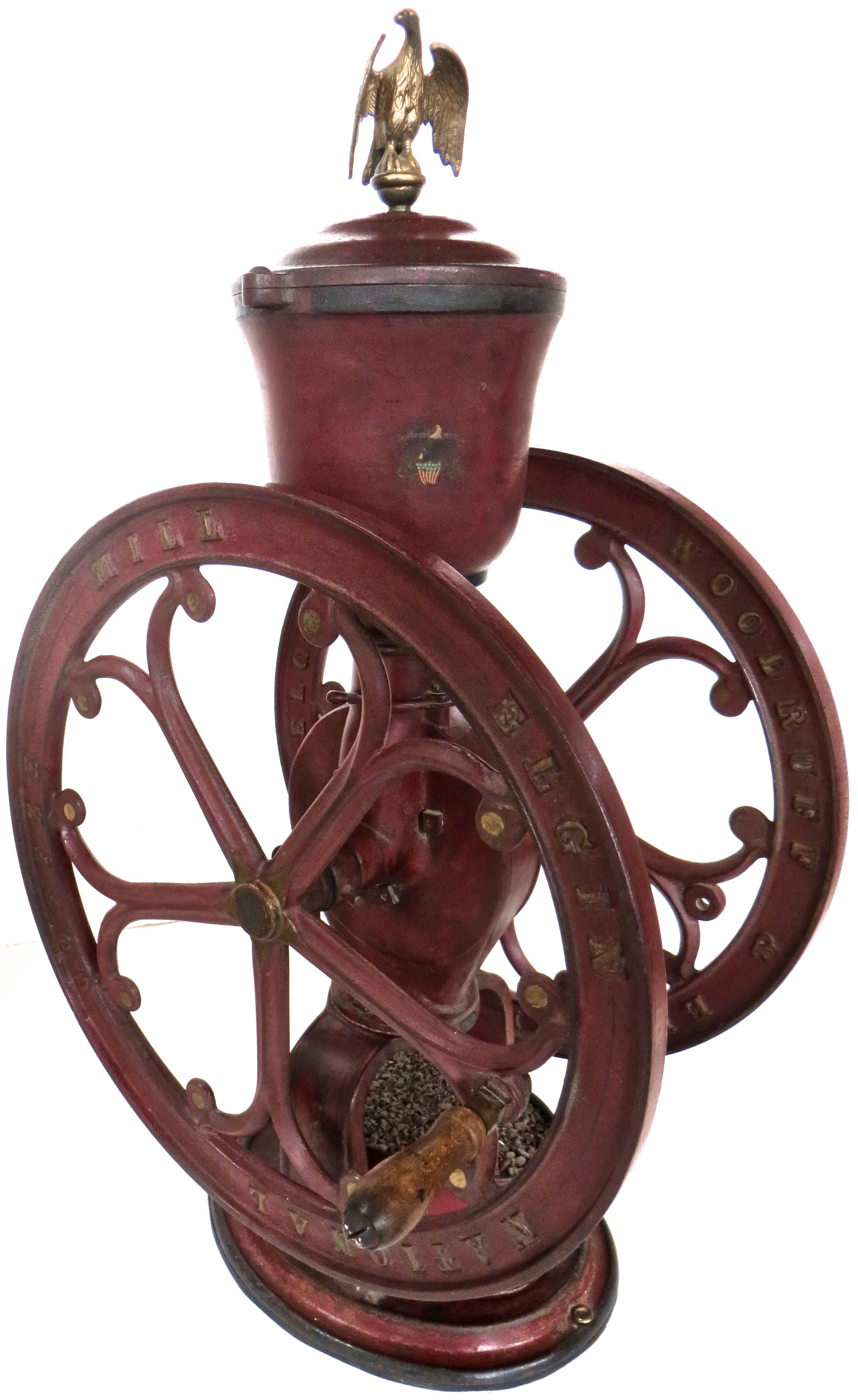 Couchtisch aus Gusseisen, „Elgin National Coffee Mill“, amerikanisch, um 1900 6