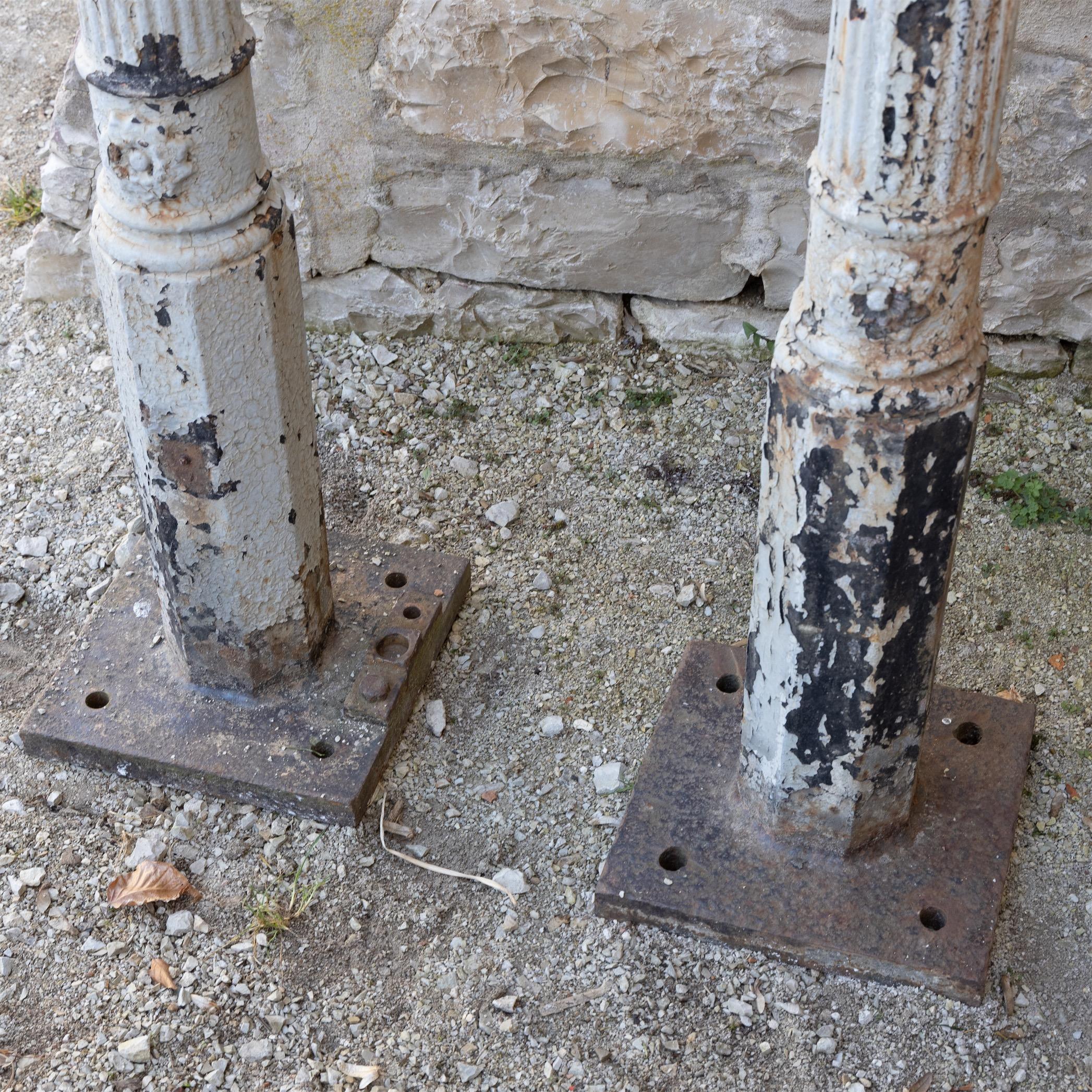 Cast Iron Column, 2nd Half 19th Century In Distressed Condition In Greding, DE