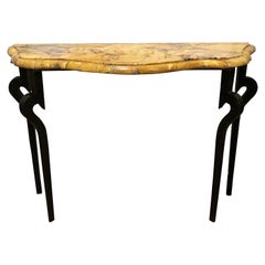 Cast Iron Console with Sienna Marble Top