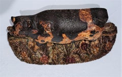 Cast Iron Cow Doorstop with Original Paint