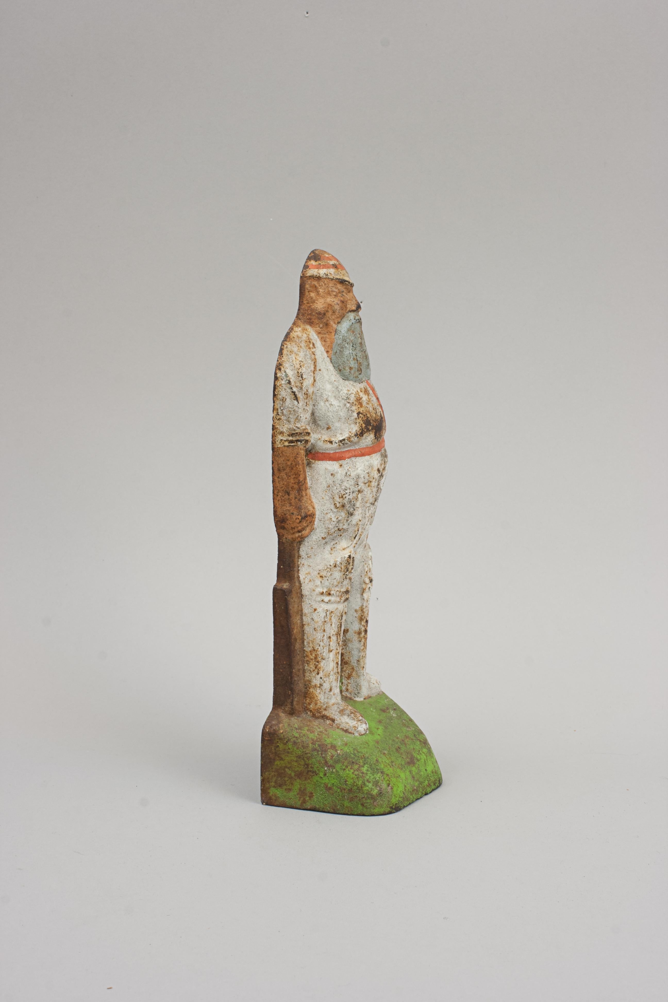 English Cast Iron Cricket Doorstop, W.G. Grace For Sale