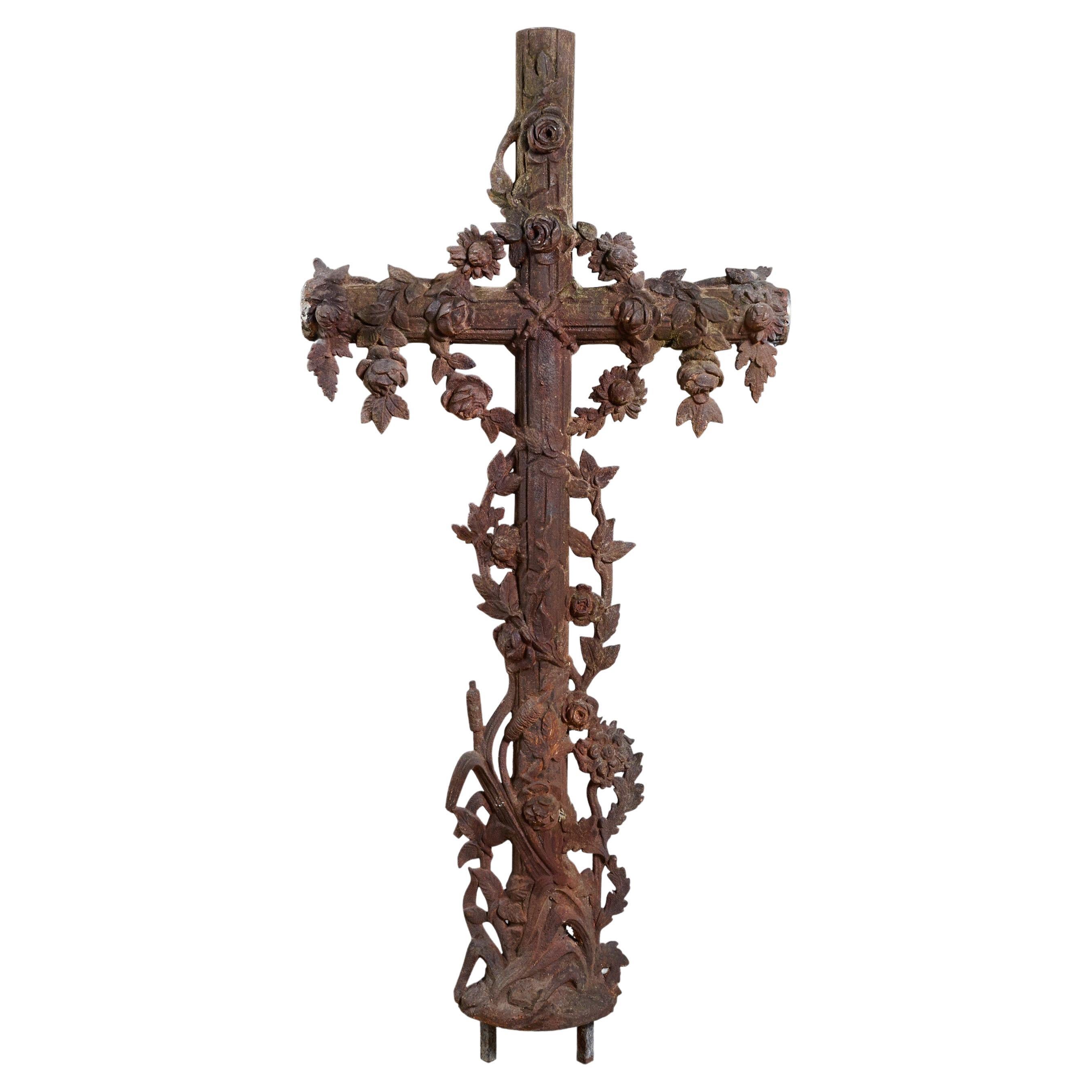 Cast Iron Crucifix For Sale