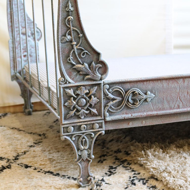 Cast Iron Daybed in Blue Verdigris MS41 at 1stDibs wrought iron