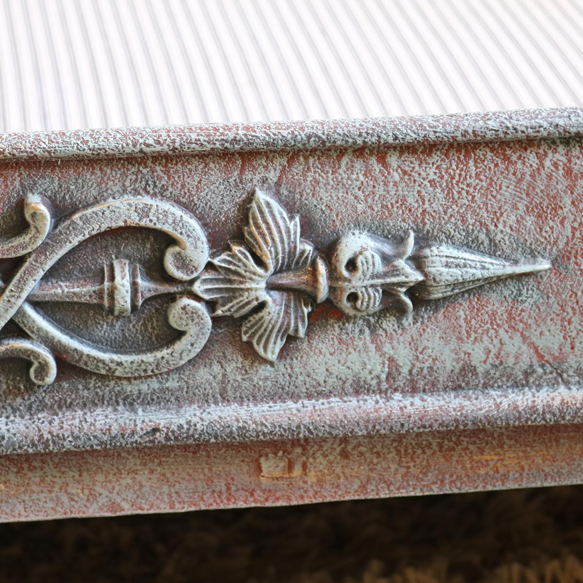 English Cast Iron Daybed in Blue Verdigris MS41