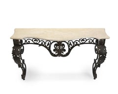 Cast Iron Demilune Console Table