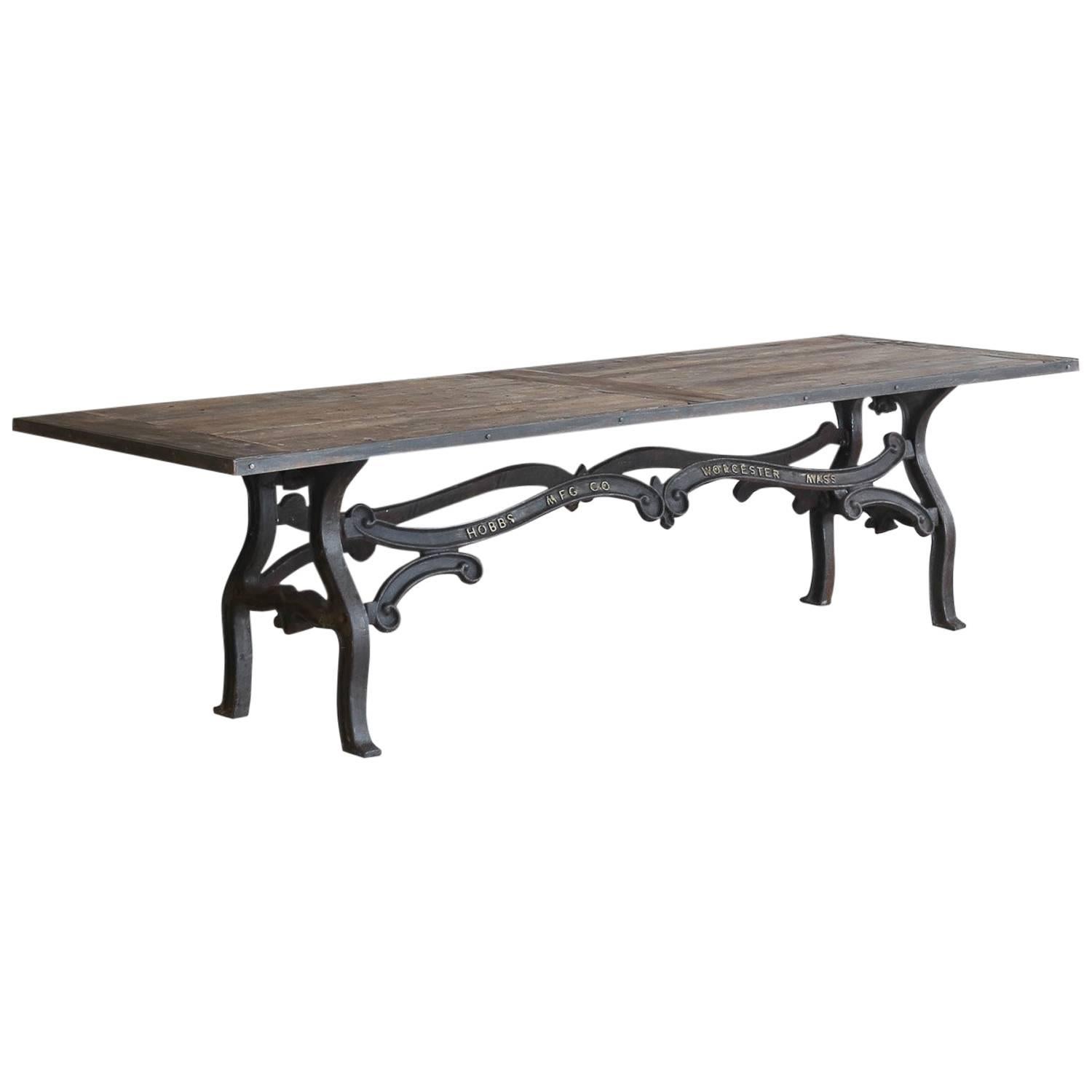Cast Iron Dining Table, circa 1910 For Sale