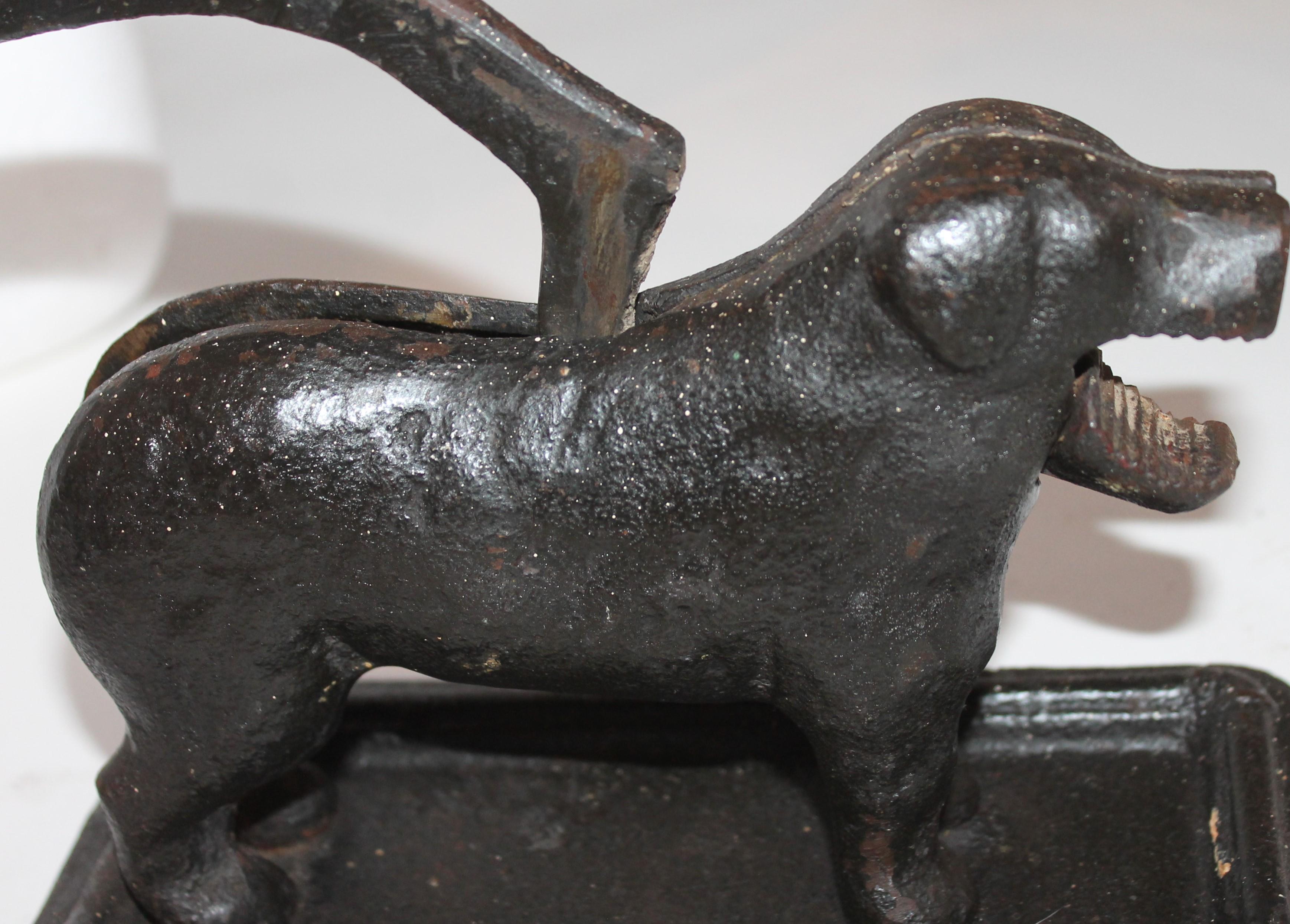 antique cast iron dog nutcracker