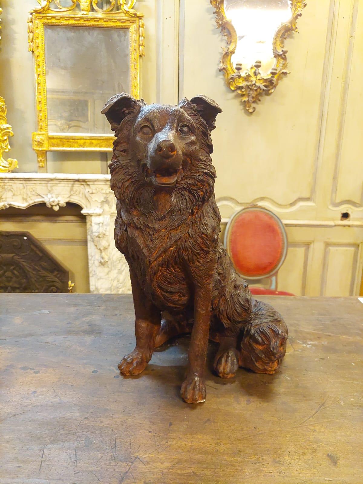 Vintage cast iron dog sculpture from the mid-1900s, made in Italy.
Good size, suitable for decorating a home, garden or any interior with a faithful friend.
Measures 30 x 40 x 48 H.