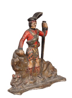 Cast Iron Door Stop Of A Scotch Highlander
