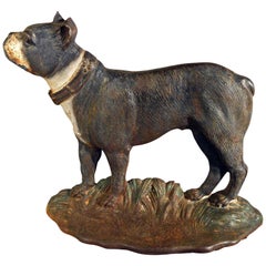Cast Iron Doorstop in the Form of a Boston Terrier Known as Dandy, circa 1920