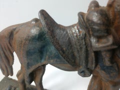 Cast Iron Doorstop of a Horse with Full Gear, circa 1940