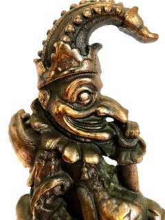 Cast Iron Doorstop of “Mr. Punch & Toby”